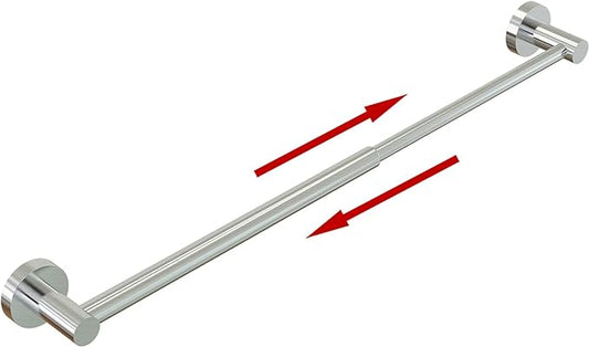 Towel Bar - Adjustable 304 Stainless Steel Towel Holder for Bathroom | Sturdy and Rustproof Wall Mounted Towel Rack for Bathroom Accessories(11.8inch-22.6inch) , Silver