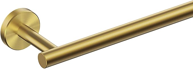 FORIOUS Towel Bar 24" Towel Racks for Bathroom Wall Mounted Brushed Gold | Total Length 26 Inch, Rustproof, Stainless Steel Towel Holder, Wall Mounted for Bathroom Bedroom, Heavy Duty, Space Saving