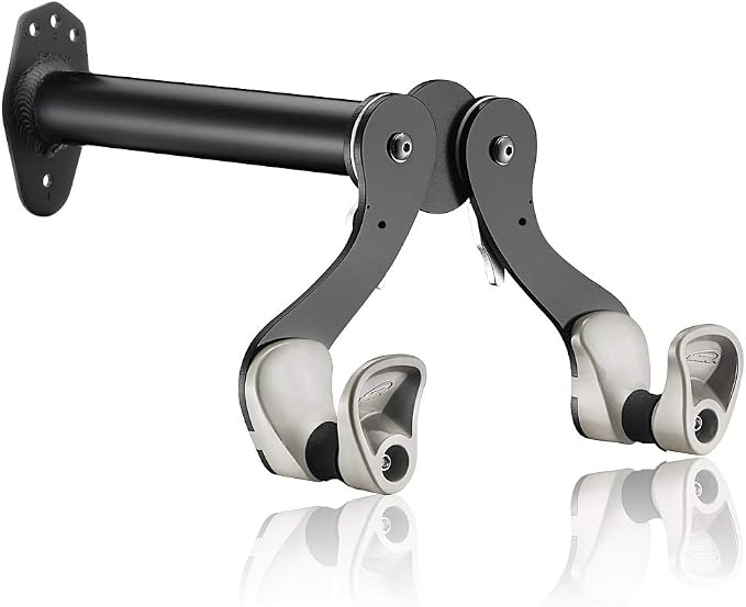 Ibera Bike Wall Mount - Adjustable Frame Holder & Soft Rubber Cradles - Garage Bike Rack for Road, MTB, Kids, Hybrid Bikes - Easy Installation & Space-Saving Design