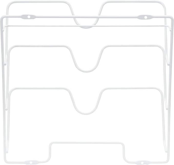 Household Essentials White Steel Door Mount Lid Rack