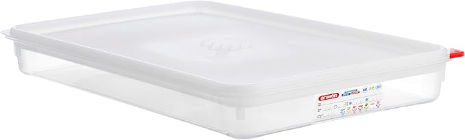 Araven Airtight Container, Food Pan with Lid for Storage in Kitchen and Restaurant, Full Size 2.5" Deep, 1 Count, Clear