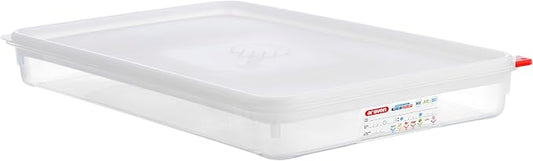 Araven Airtight Container, Food Pan with Lid for Storage in Kitchen and Restaurant, Full Size 2.5" Deep, 1 Count, Clear