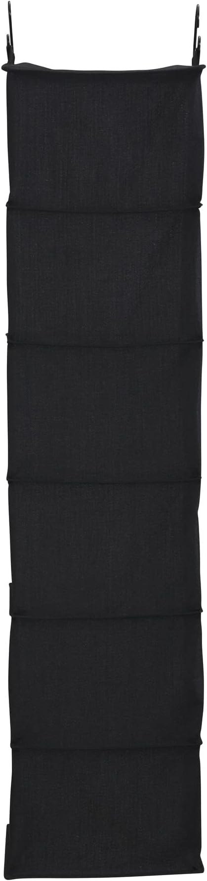 Household Essentials Black 6 Shelf Hanging Closet Organizer Shelf