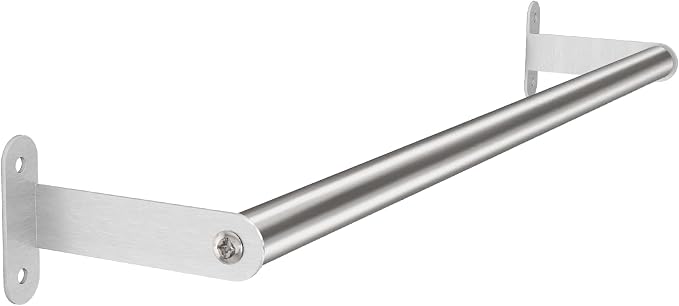 MKO Towel Bar for Bathroom Wall, 16 Inch Towel Rod Rack, Brushed Nickel | Heavy Duty Stainless Steel, Towel Racks for Bathroom, Wall Mounted, Hand Towel Holder