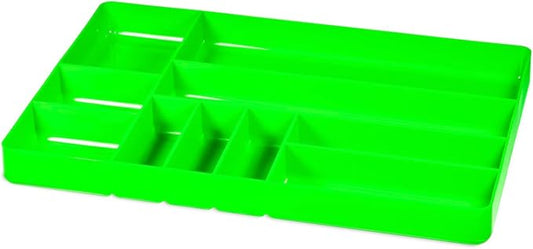 ERNST Tool Organizer Tray, Green, 10-Compartments, Storage, Garage, Workshop, Organization, Tools, Equipment, Heavy-Duty, Durable, Industrial, Workbench, Efficient Storage - Made in the USA