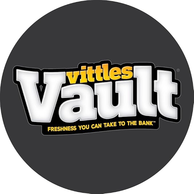 Vittles Vault Pawprint Pet Food Storage Container For Dog Food, Kibbles/Bird Seed/Oatmeal/Rice/Flour/Cereal, BPA Free, Plastic, Sealed Airtight For Cat Food, Up To 25 lb, Made in USA, With Scoop, Gray