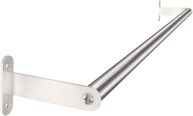 MKO Towel Bar for Bathroom Wall, 24 Inch Towel Rod Rack, Brushed Nickel | Heavy Duty Stainless Steel, Towel Racks for Bathroom, Wall Mounted, Hand Towel Holder