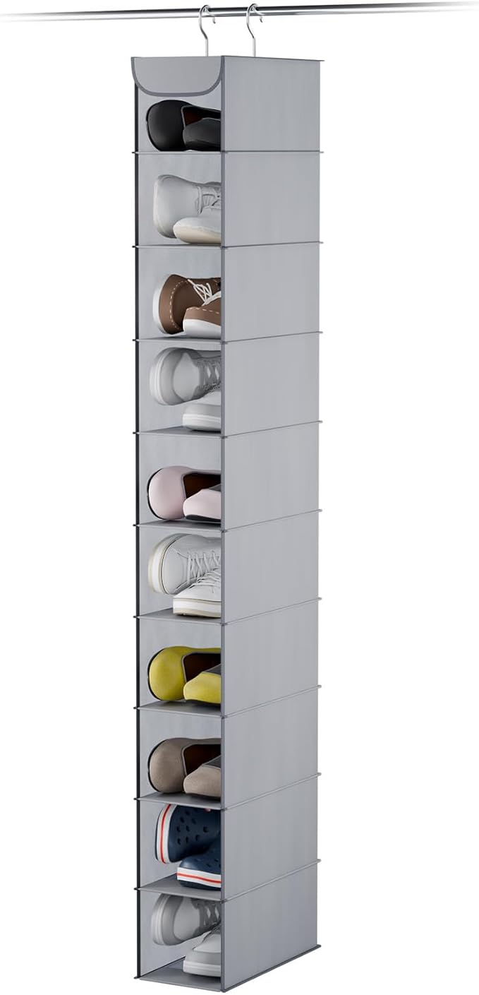 Whitmor Hanging Shoe Shelves - Crosshatch Gray