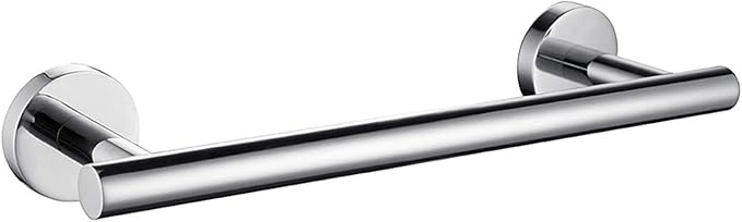 Nolimas Polished Chrome Bath Towel Bar Single Bars Towel Rack Rod Classic Wall Mounted Stainless Steel Bathroom Towel Bar Toilet Kitchen Towel Shelf Single Layer,9inch