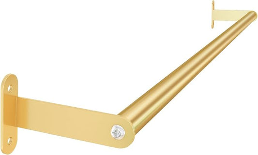 MKO Towel Bar for Bathroom Wall, 24 Inch Single Towel Rod Rack, Gold | Stainless Steel, Towel Racks for Bathroom, Wall Mounted, Hand Towel Holder