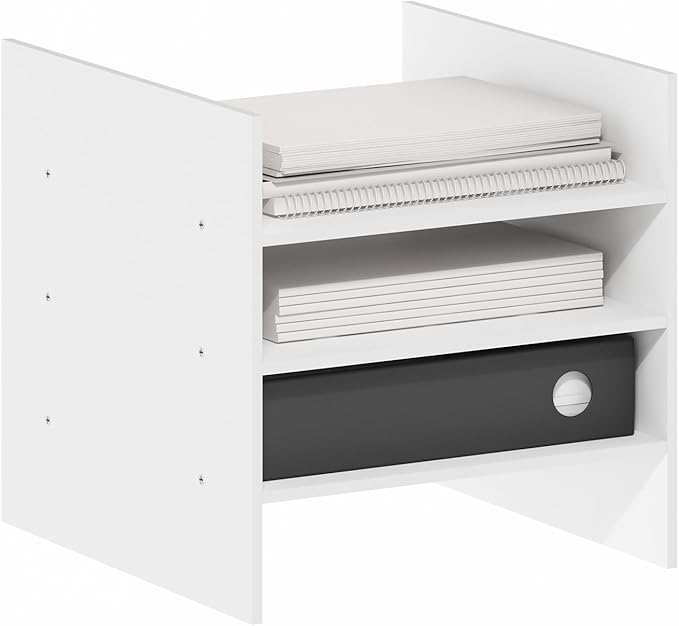Furinno Cubicle 3-Shelf Cube Insert, Cube Organizer, Plain White | Shelf Dividers, Fits into Furinno Extra Thick Cubes, for Organizers and Storage (Does not fit IKEA Kallax Shelving)