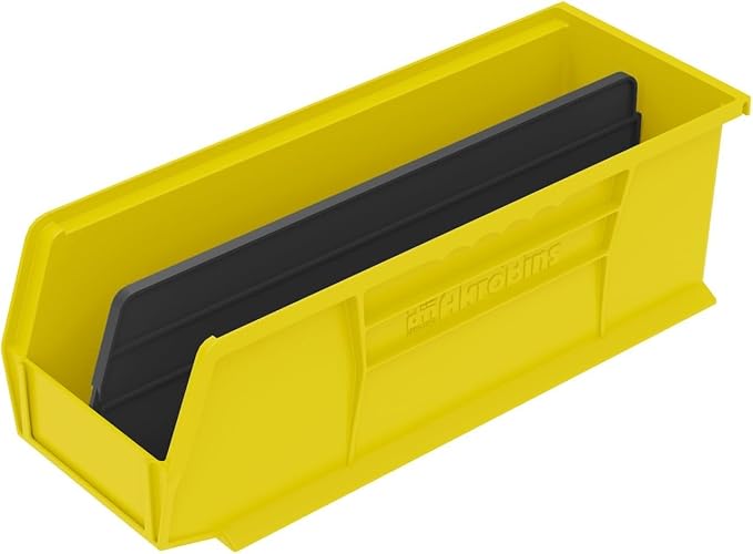 Akro-Mils 30234 AkroBins Plastic Storage Bins, 15"x5"x5", Yellow, 12-Pack