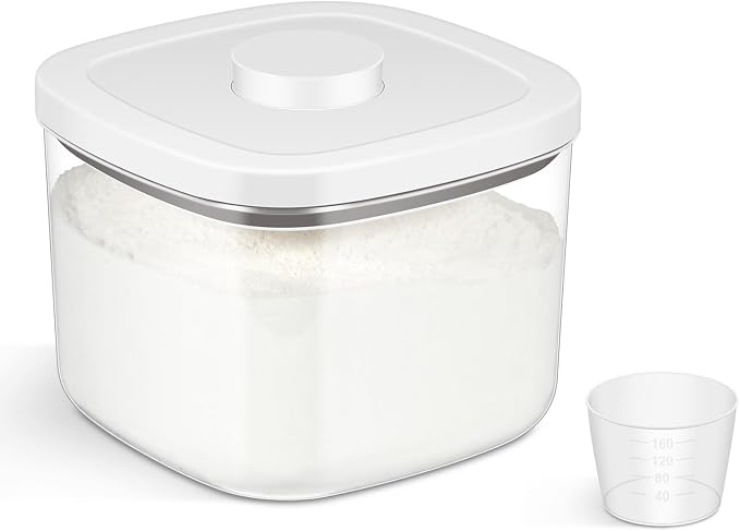 TBMAXS Airtight Rice Container 10 Lbs, Clear Plastic Food Storage Container Bin For Flour Sugar, Dry Food Holder with Easy Locking Lid for Kitchen Pantry Organization and Storage