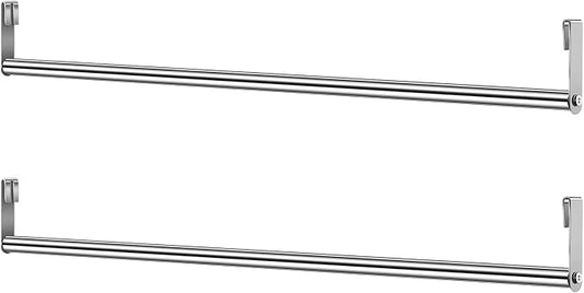 2 Pack Wire Shelving Garment Hanger Bar Wire Shelving Accessories Industrial Closet Clothes Rods for Home Retail Store(Silver,30 Inch)