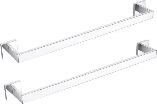 BANOLUX Towel Rack, 16-Inch Single Towel Bars for Bathroom, Towel Racks for Bathroom Wall Mounted SUS304 Stainless Steel Hand Towel Holder Heavy Duty, Chrome Towel Bar 2 Pack, A7-TB-PC-16IN-2PACK