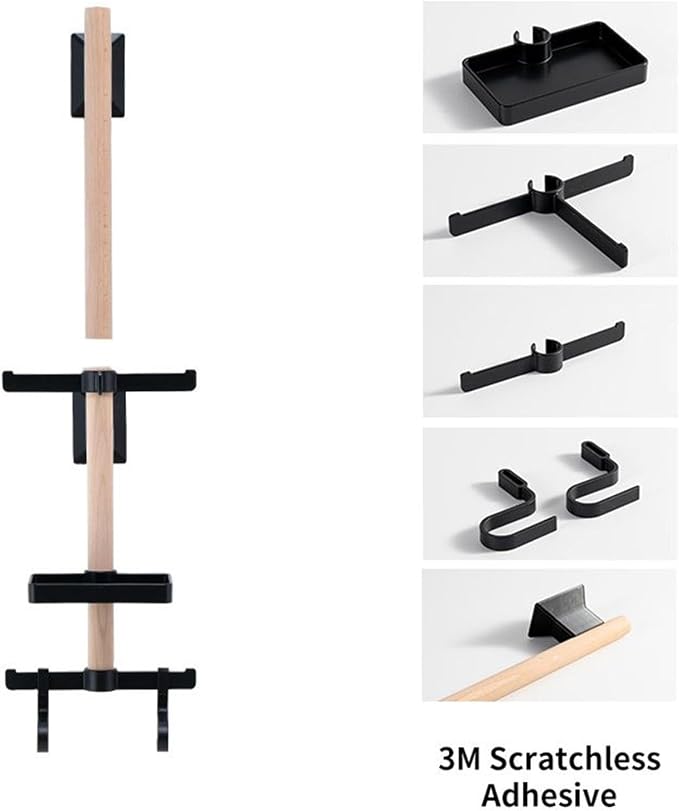 Bicycle Helmet Storage - Wall Mounted Organizer Hanger, Steel Hook Bracket, Multi Gear Holder Cycling Accessories, Space Saving Vertical Rack | Protective Display Solution for Home Garage
