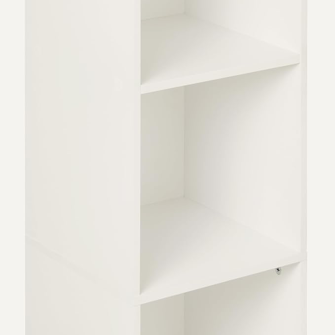 Amazon Basics 5-Cube Bookcase Compatible with Fabric Storage Cube Organizers, White | Compatible with Fabric Storage Cube Organizers