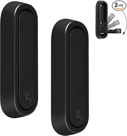 Folding Wall Hooks, 2 Pcs Foldable Black Coat Hooks Heavy Duty Foldable Hook Bathroom Towel Hooks Robe Hooks Wall Mounted for Hanging Coat Towels Clothes Hat Bags Keys | 90° Foldable Design, Wall Mounted, Holds Up To 40 Lbs, Screws And Anchors Included...