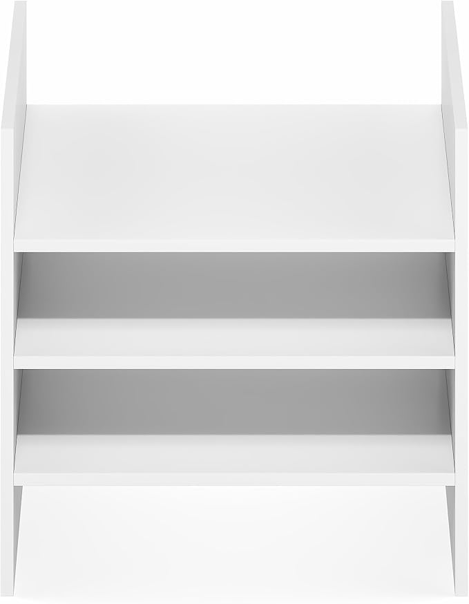 Furinno Cubicle Cube Insert, 3-Shelf Cube Organizer, 3-Tier Shelf Accessory, Fits into Furinno Triple Thick Cubes, IKEA Kallax, for Organizers and Storage, White