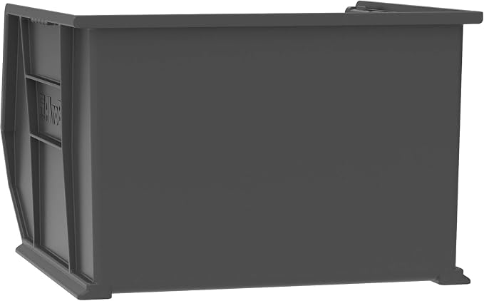 Akro-Mils 30270 AkroBins Plastic Storage Bins, 18"x16"x11", Black, 3-Pack | Space-Saving Stackable Bins for Garage, Pantry, Craft Organization