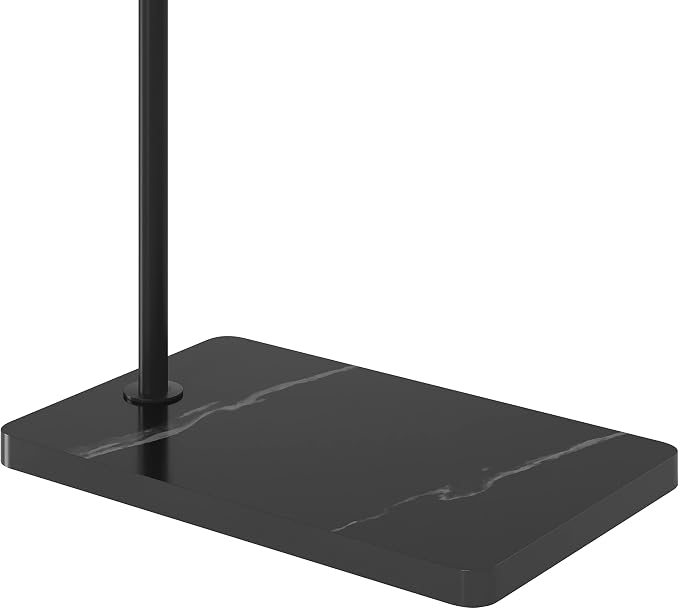 HOMEFORT Metal Coat Rack, Modern Coat Tree with 3 Hooks, L Shaped Coat Hanger Stand, Freestanding Coat Rack for Entryway and Corner, Black