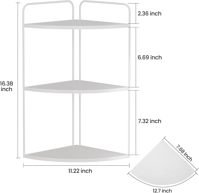 Bathroom Counter Organizer, Vanity & Makeup Countertop Organizer | Corner Bathroom Counter Organizer, Bathroom Sink Organizer, Bathroom Counter Shelf, Countertop Organizer, Corner Desk Shelf