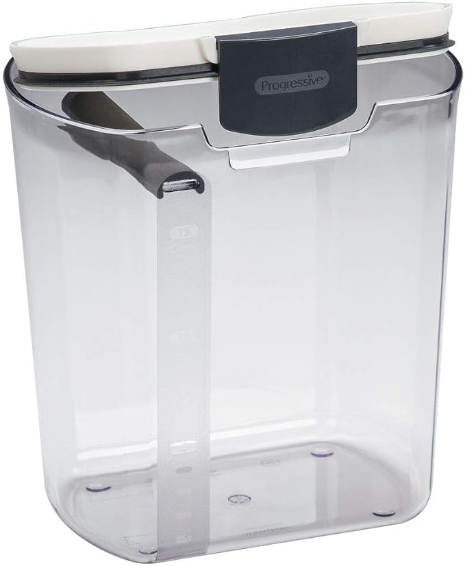 Progressive ProKeeper Baker's Airtight Kitchen Storage Canister Container Set for Flour, Sugar & More, Keeps Ingredients Fresh, with Accessories (Multicolor, 6- Piece)