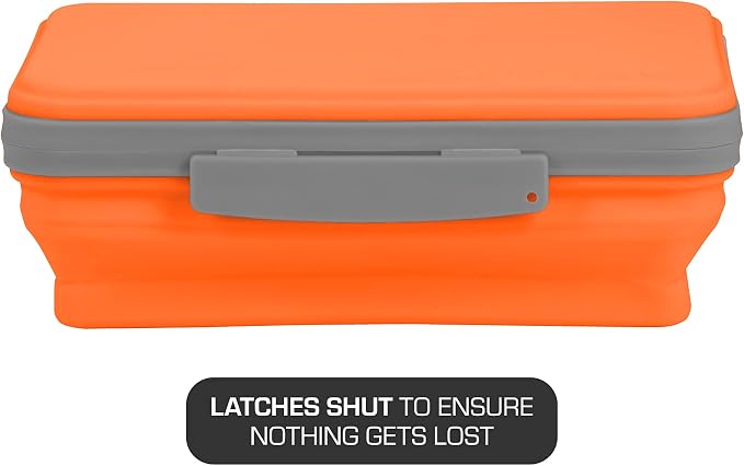 It's Academic Flexi Storage Box with Lid, Collapsible Pencil Case Design for Craft and School Supplies, 3-Pack
