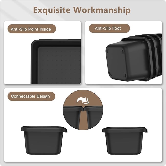 A-LUGEI【Large Size】【5 Pcs】 Tool Box Organizer Tray Divider【Single Size】 Desk Drawer Organizer Bin, Garage Organization and Storage Toolbox for Rolling Tool Chest Cart Cabinet WorkBench Part Widget