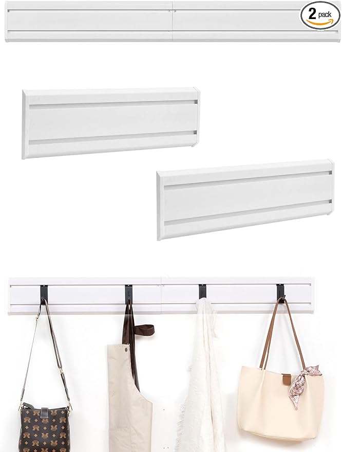 FRAYSCENT Slatwall Panels Garage Tool Organizer Wall Mount Garage Slat Wall Storage Systems, Bike Storage Rack Garage Organizers and Storage PVC Wall Panels Slat Wall Paneling
