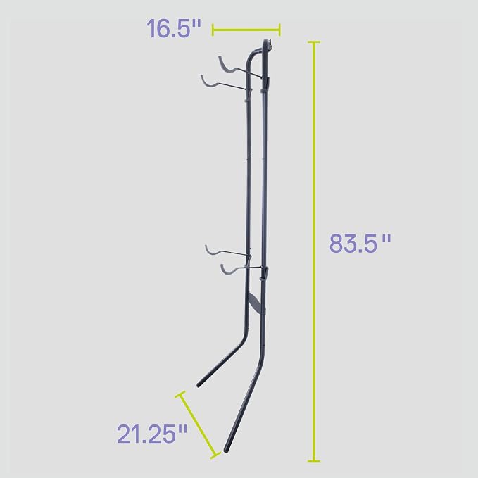Delta Cycle Michelangelo 2 Bike Storage Rack Black - Gravity Fully Adjustable Bike Storage Garage For Road, MTB, and Hybrid Bicycles - Vertical Bike Rack Holds Up To 80 lbs
