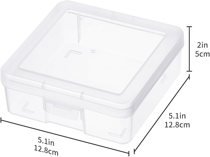 novelinks Plastic Small Storage Containers with Lids for Organizing | 18 Pack, Small Clear, Task Boxes for Special Education, Board Game Storage Containers, Balloon Storage Organizer, Mini Box