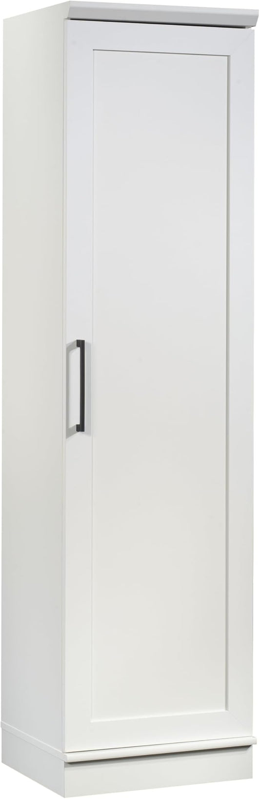 Sauder HomePlus Pantry Storage Cabinet, Soft White | Single Door, Adjustable Shelves, Kitchen Storage Cabinet