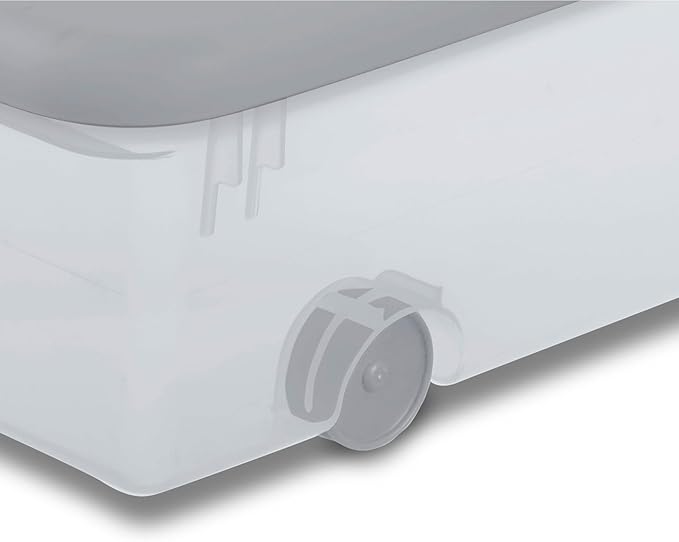 Sterilite Wheeled Latching Box w/Lids for Home & Office, 56 Quart, 4-Pack | Heavy-Duty and Stackable Plastic Containers with Latches for Closet, Cabinet, Bedroom, Bathroom and Dorm Room Organization