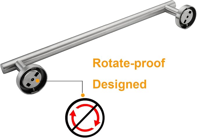 Nolimas 12 Inch Bath Hand Towel Bar SUS 304 Stainless Steel Towel Rod Rack Holder Round Wall Mounted Suit for Kitchen, Bathroom,Living Room&Toilet, Anti Rust Brushed Nickel