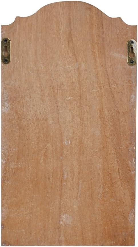 Rustic Key and Mail Holder for Wall Home Decorative,2-Slot Mail Organizer Wall Mount with 3 Hooks, Wooden Key Hangers Wall File Organizer Letter Sorter for Letter Magazines（White）