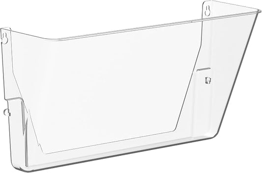 Gawerk Clear Acrylic Single Pocket, Plastic Hanging Wall Mount File Holder for Office Home (Clear, 1 Pack)