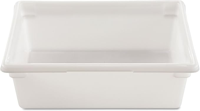 Rubbermaid Commercial Products Food Storage Box/Tote for Restaurant/Kitchen/Cafeteria, 12.5 Gallon, White