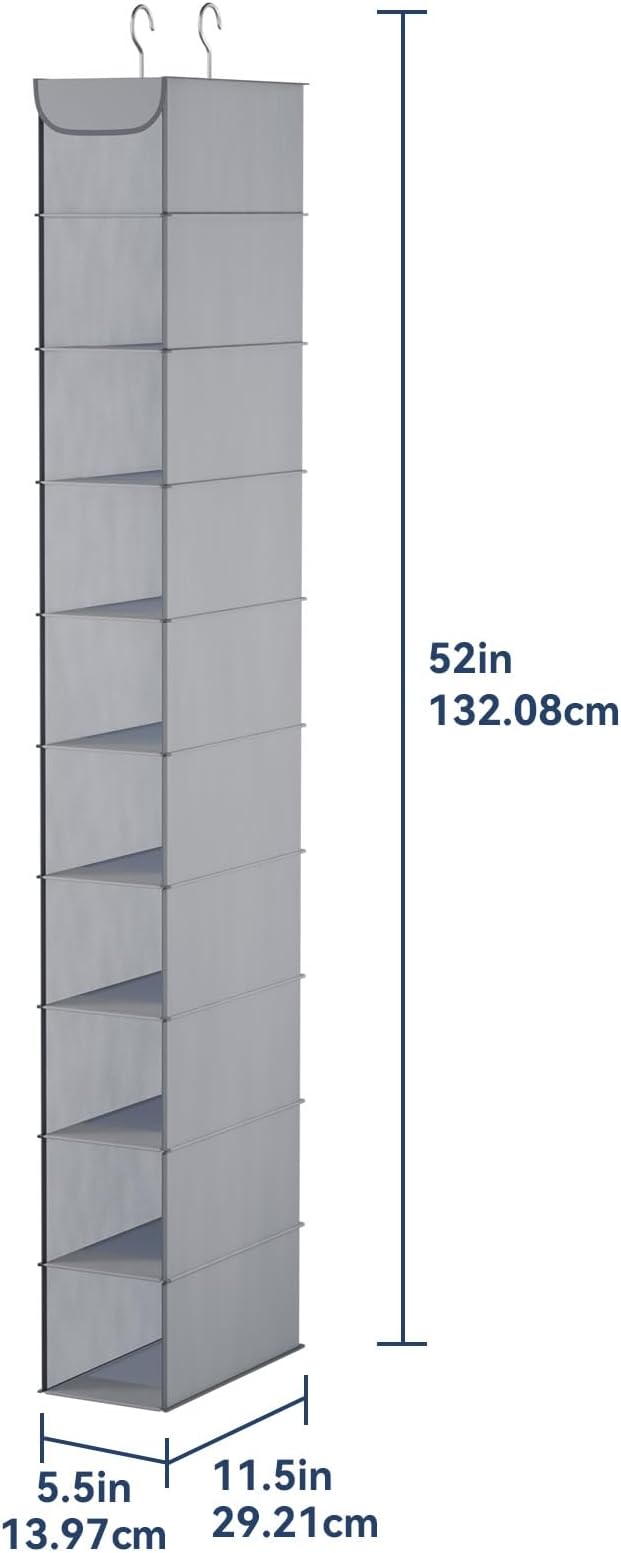 Whitmor Hanging Shoe Shelves - Crosshatch Gray