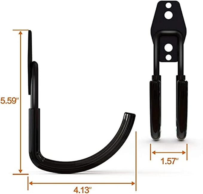 Zoele Wall Mount Baby Stroller Hanger - Baby Stroller Rack Holder, Garage Power Tool Hanger Wall Hook, Steel Garage Tool Storage Organizer Utility Hooks (Black)