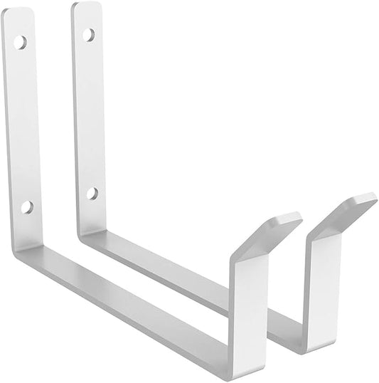 FLEXIMOUNTS 2 Pack Add-On Storage Utility Hooks, White | Accessory for Garage Ceiling Rack, Max Weight Capacity up to 35 lbs