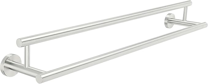 Alise Double Towel Bar,28" Towel Racks for Bathroom Wall Mounted,Nickel | Bathroom Towel Rack SUS304 Stainless Steel Bathroom Towel Holder Quick Drying Hand Towel Holder Towel Bar for Walls