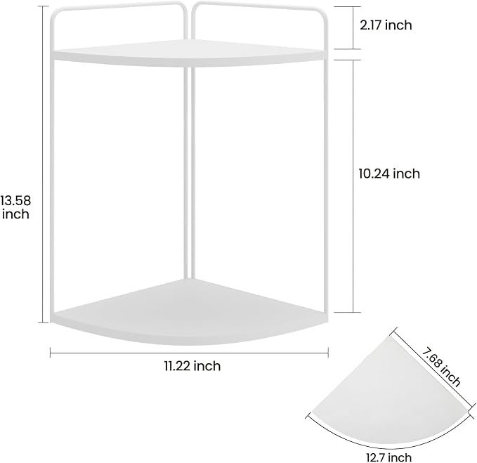 Bathroom Counter Organizer, Vanity & Makeup Countertop Organizer | Corner Bathroom Counter Organizer, Bathroom Sink Organizer, Bathroom Counter Shelf, Countertop Organizer, Corner Desk Shelf
