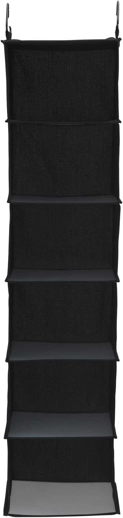 Household Essentials Black 6 Shelf Hanging Closet Organizer Shelf