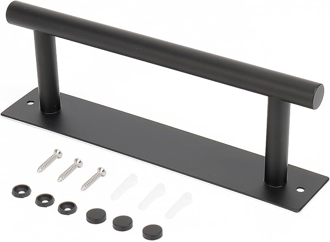 NearMoon Self Adhesive Hand Towel Holder/Towel Ring, Stainless Steel Hand Towel Bar Rustproof Stick on Wall-Towel Rack for Bathroom/Kitchen, Sticky and Wall Mounted (1, Matte Black)