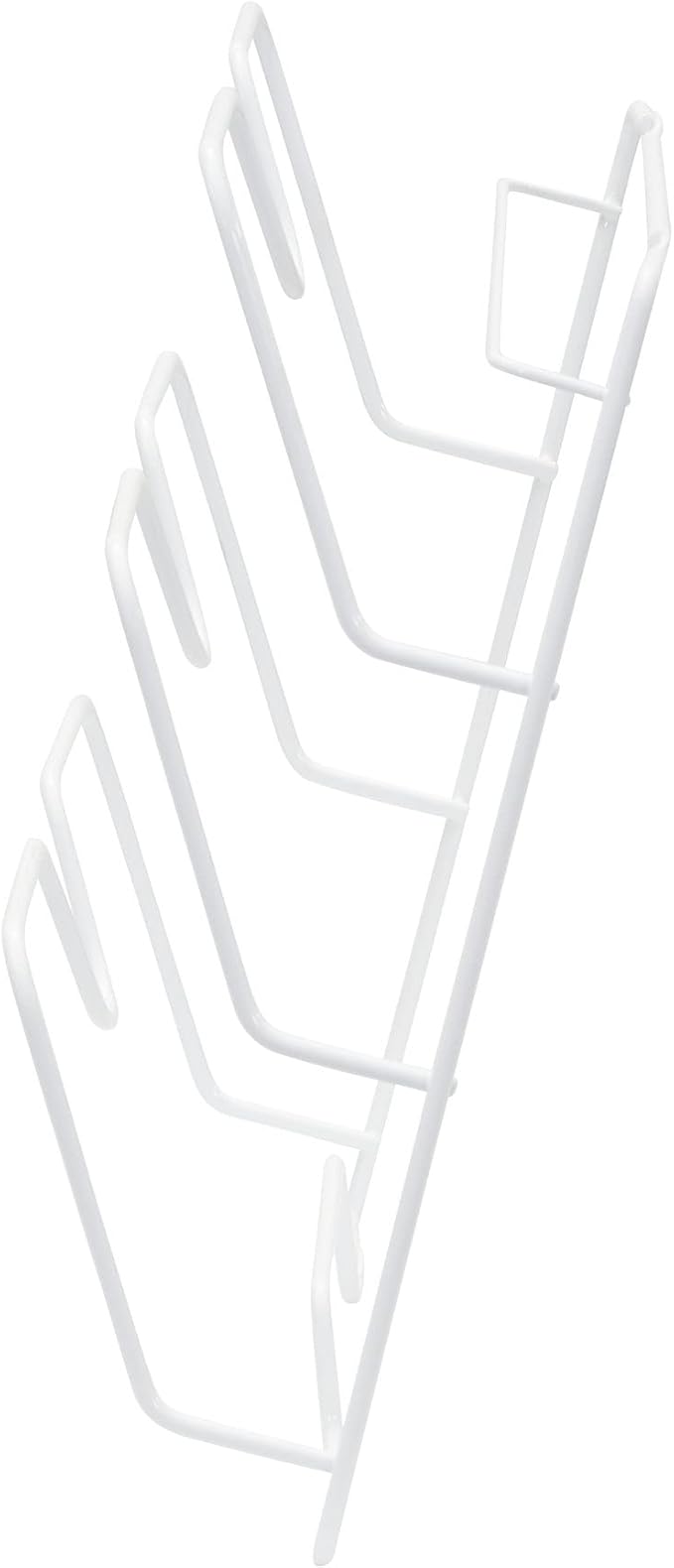 Household Essentials White Steel Door Mount Lid Rack