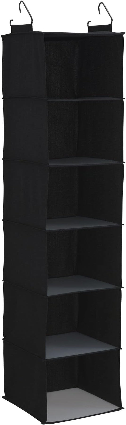 Household Essentials Black 6 Shelf Hanging Closet Organizer Shelf