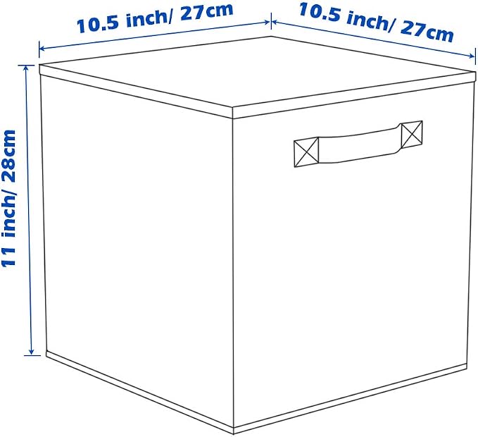 PowerKing Collapsible Storage Cubes, Farbic Storage Bins, Khaki, 2 Pack | Sturdy, Lightweight, Easy Pull Handle, Closet & Shelf Organizer, Clothes and Toys Storage, 10.5'' x 11'' x 10.5''