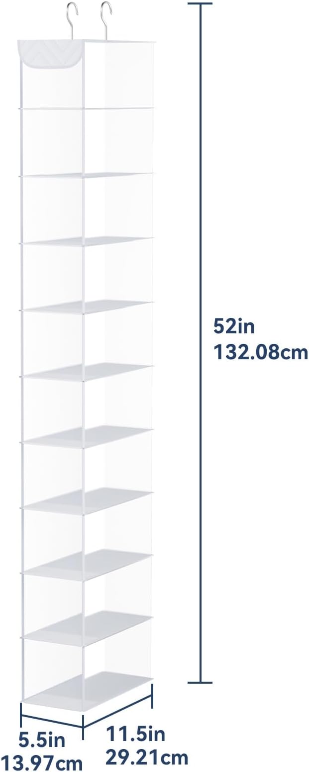 Whitmor 10 Section Hanging Shoe Shelf