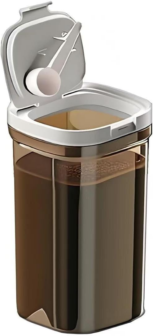 20oz Coffee Canister, Airtight Storage Container, 1800ml | Food Storage Container with Magnetic Scoop, Kitchen Jar for Grounds, Beans, Tea, Sugar, Flour, Cereal